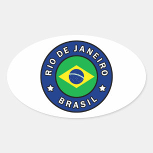 Rio de Janeiro Brasil Oval Sticker