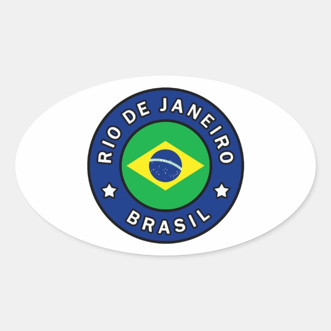Rio de Janeiro Brasil Oval Sticker (Front)