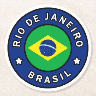 Rio de Janeiro Brasil Round Paper Coaster