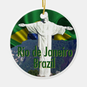 Rio de Janeiro Brazil Ceramic Tree Decoration