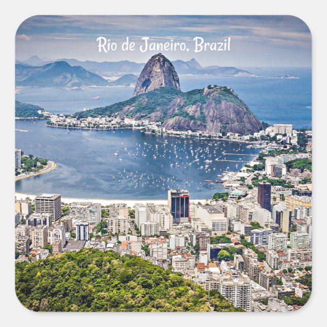 Rio de Janeiro, Brazil cityscape Square Sticker (Front)