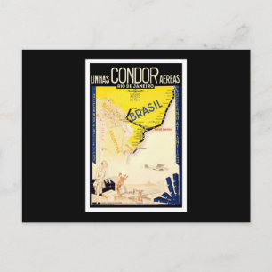 Rio De Janeiro Brazil Linhas Condor Aereas Postcard