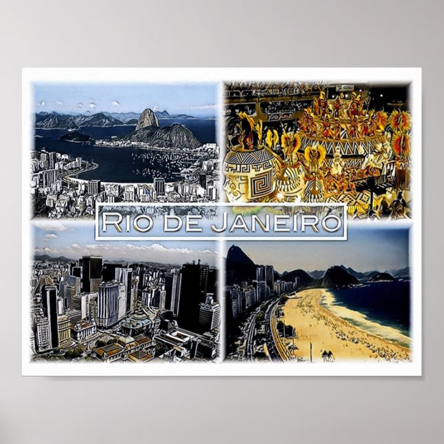 Rio de Janeiro - Brazil - Mosaic - Poster (Front)
