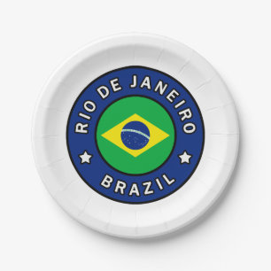 Rio de Janeiro Brazil Paper Plate