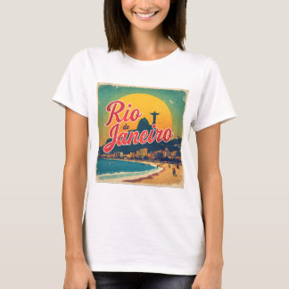 Rio De Janeiro Brazil Retro Vintage Travel T-Shir T-Shirt