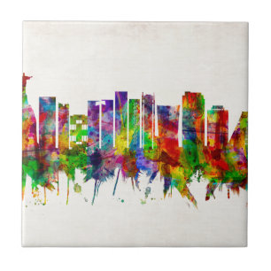 Rio de Janeiro Brazil Skyline Ceramic Tile
