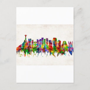 Rio de Janeiro Brazil Skyline Invitation Postcard
