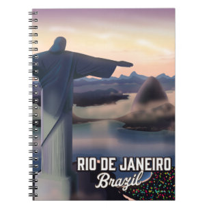 Rio De Janeiro Brazil trave poster. Notebook