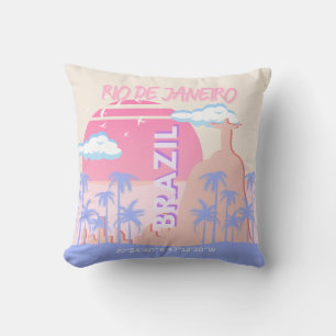 Rio de Janeiro Brazil Travel Art Cushion