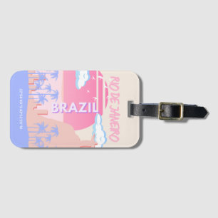 Rio de Janeiro Brazil Travel Art Luggage Tag