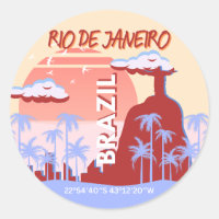 Rio de Janeiro Brazil Travel Art Retro Poster
