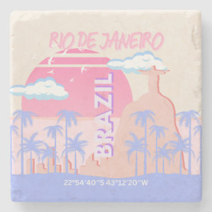 Rio de Janeiro Brazil Travel Art Stone Coaster