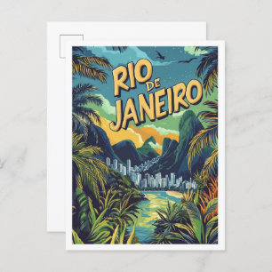 Rio de Janeiro Brazil Travel Postcard