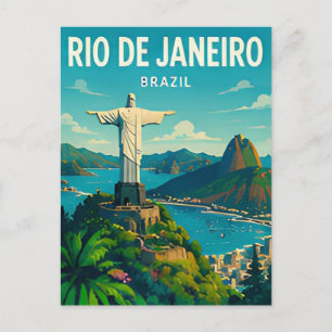 Rio de Janeiro Brazil Tropical Coastline Escape Postcard