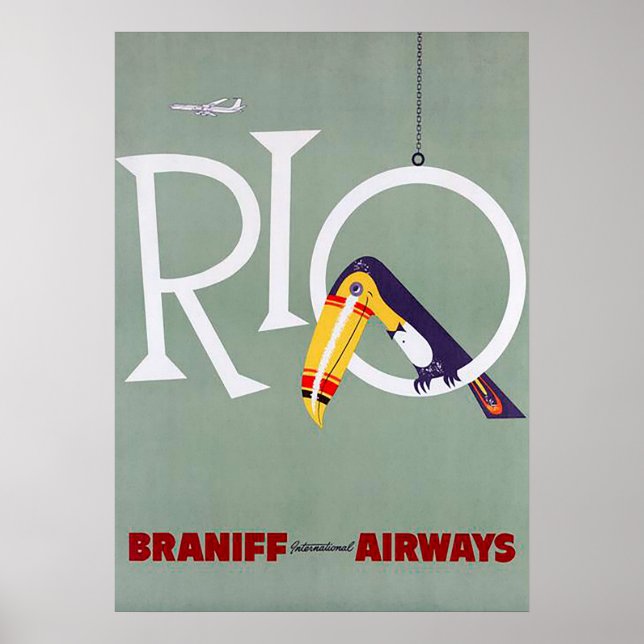 Rio de Janeiro brazil vintage travel poster (Front)