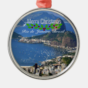 Rio de Janeiro, Christmas greetings, Metal Ornament