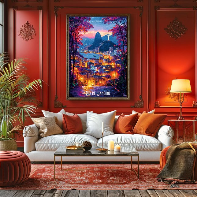 Rio de Janeiro City Skyline Poster – Brazilian Art (Creator Uploaded)
