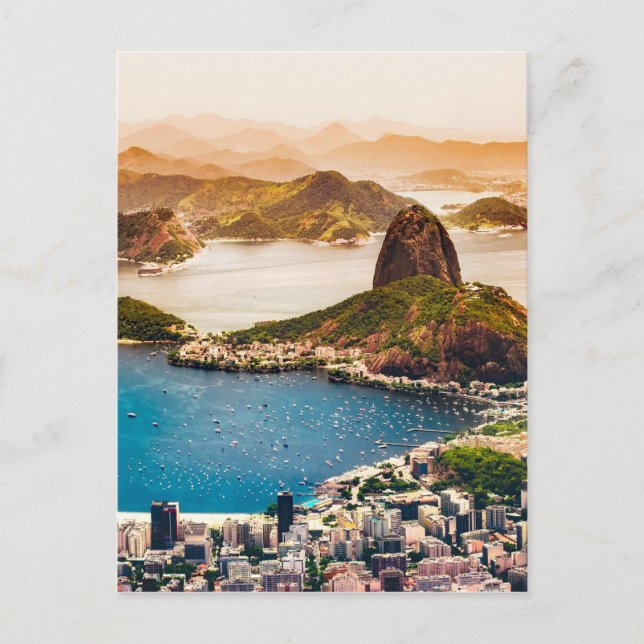 Rio De Janeiro Cityscape View Postcard (Front)