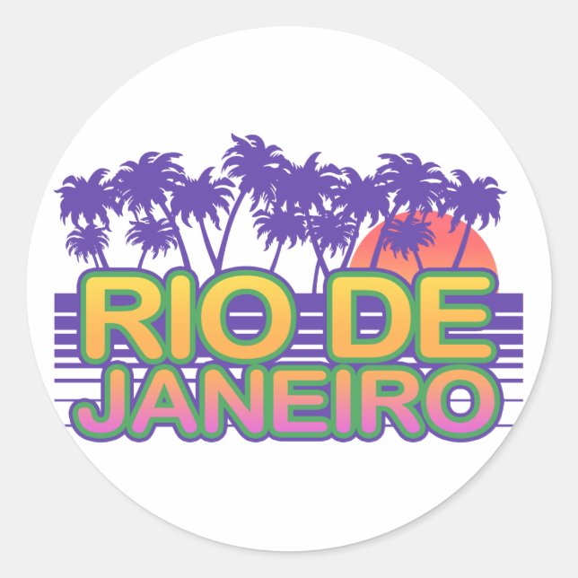 Rio De Janeiro Classic Round Sticker (Front)