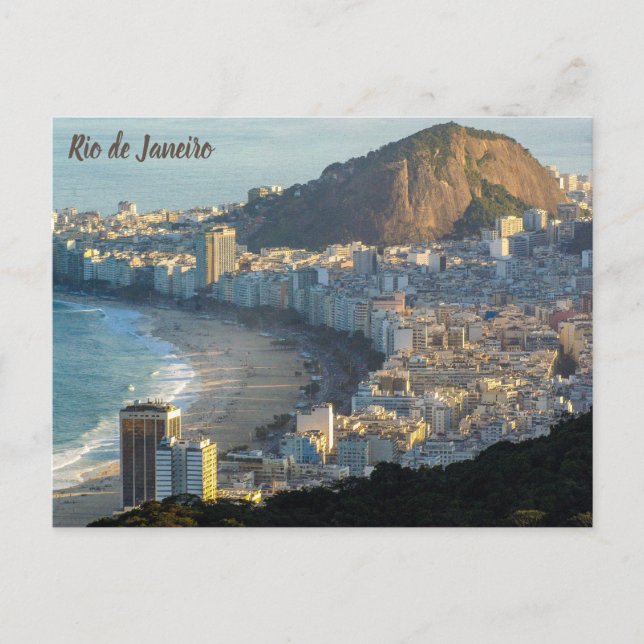 Rio de Janeiro, Copacabana View Postcard (Front)