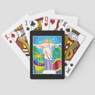 Rio de Janeiro Cristo Redentor Brazil Colourful Playing Cards