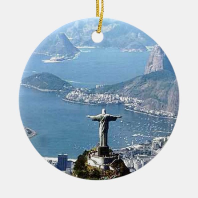 Rio de Janeiro Cristo Statue Ceramic Ornament (Front)