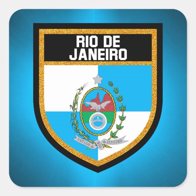 Rio de Janeiro Flag Square Sticker (Front)