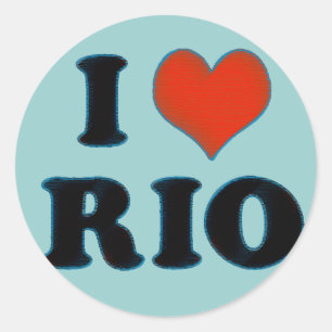 rio de janeiro - I love Rio Classic Round Sticker