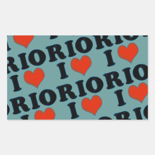 rio de janeiro - I love Rio Rectangular Sticker (Front)