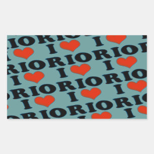 rio de janeiro - I love Rio Rectangular Sticker