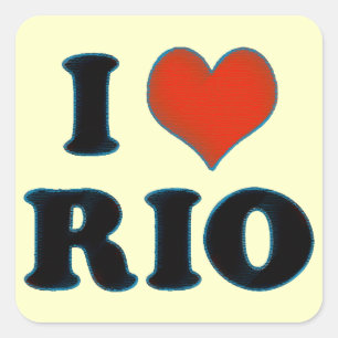 rio de janeiro - I love Rio Square Sticker