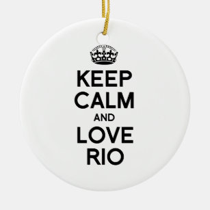 RIO DE JANEIRO KEEP CALM -.png Ceramic Tree Decoration