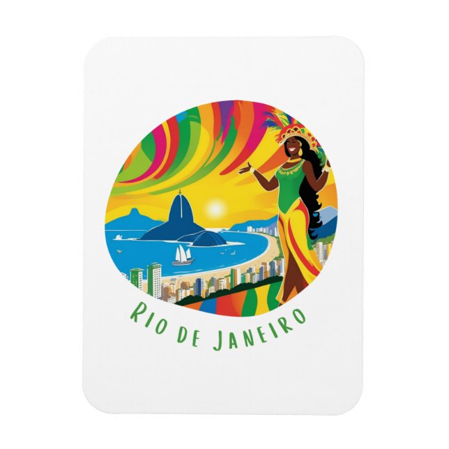 Rio de Janeiro Life in the City Magnet (Vertical)