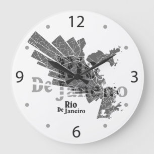 Rio De Janeiro Map Clock