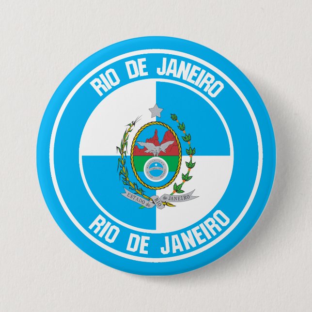 Rio de Janeiro Round Emblem 7.5 Cm Round Badge (Front)