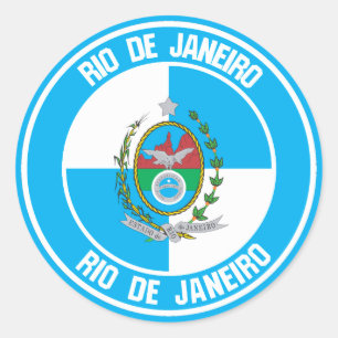 Rio de Janeiro Round Emblem Classic Round Sticker