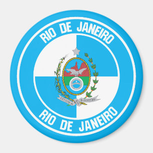 Rio de Janeiro Round Emblem Magnet