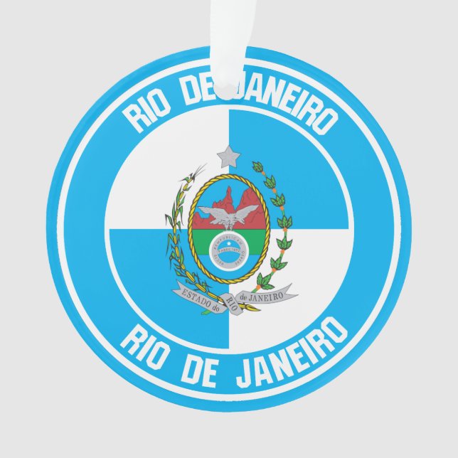 Rio de Janeiro Round Emblem Ornament (Front)