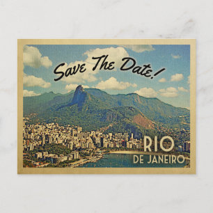 Rio de Janeiro Save The Date Brazil Announcement Postcard