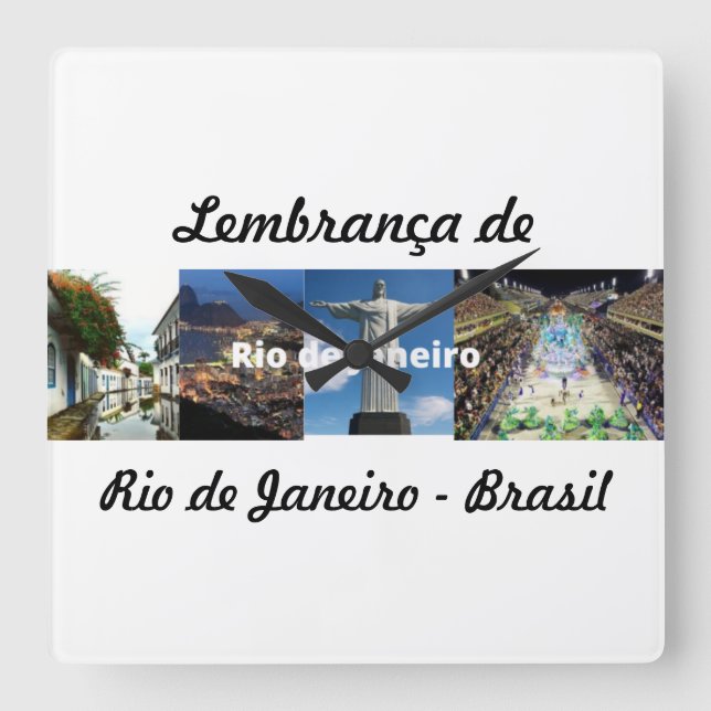 Rio de Janeiro souvenir watch Square Wall Clock (Front)