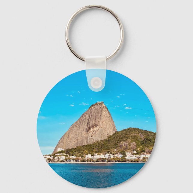 Rio de Janeiro Sugarloaf Mountain Photo Key Ring (Front)