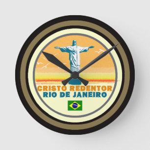 rio de janeiro time, corcovado round clock