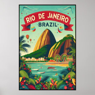 Rio de Janeiro: Vibrant Colours of Brazil Poster