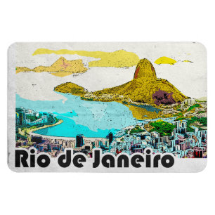 Rio de Janeiro Vintage Travel Magnet