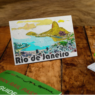 Rio de Janeiro Vintage Travel Postcard
