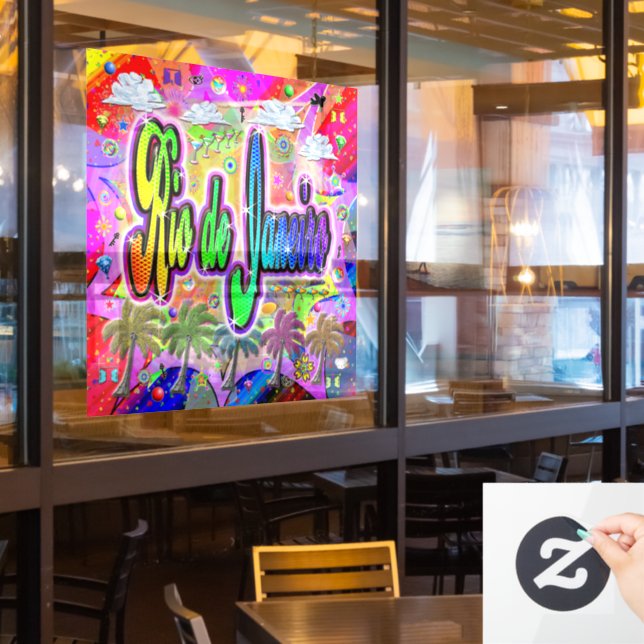 Rio de Janeiro Vista Express Window Cling (Restaurant Window)
