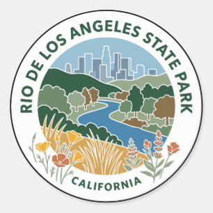 Rio de Los Angeles State Park California Classic Round Sticker