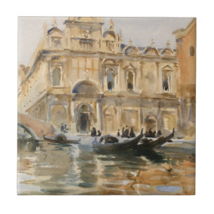 Rio dei Mendicanti, Venice by John Singer Sargent Ceramic Tile