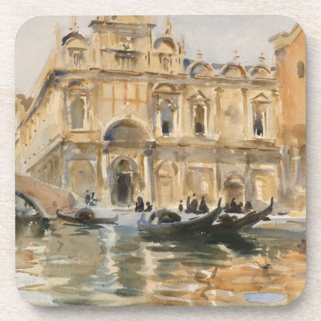 Rio dei Mendicanti, Venice by John Singer Sargent Coaster (Front)