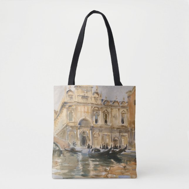 Rio dei Mendicanti, Venice by John Singer Sargent Tote Bag (Front)